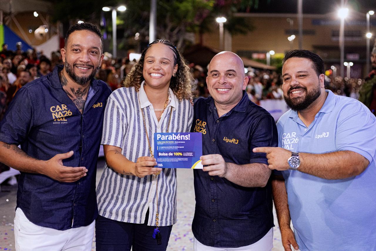 Liga RJ e Celso Lisboa celebram entrega de bolsas integrais para mestres de bateria da Série Ouro